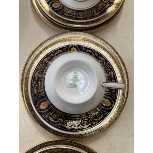 497 - A thirty piece Royal Doulton Dorchester part tea and dinner service comprising six trios, six 20cm b... 