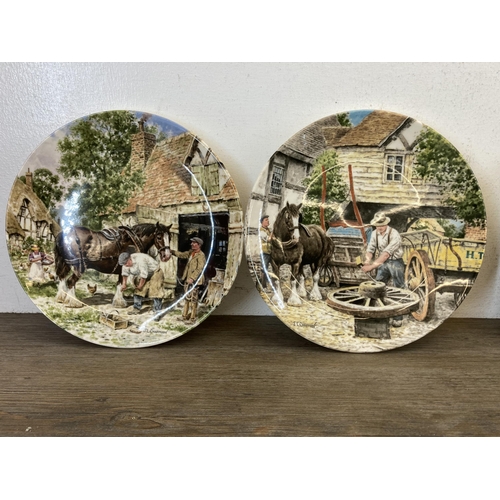 504 - Eight Wedgwood 'Life on the Farm' collectors plates comprising End of the Day, A Cooling Drink, Morn... 