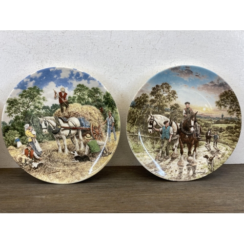 504 - Eight Wedgwood 'Life on the Farm' collectors plates comprising End of the Day, A Cooling Drink, Morn... 