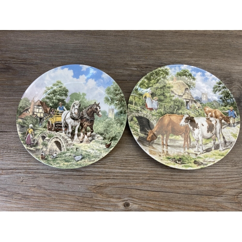 504 - Eight Wedgwood 'Life on the Farm' collectors plates comprising End of the Day, A Cooling Drink, Morn... 