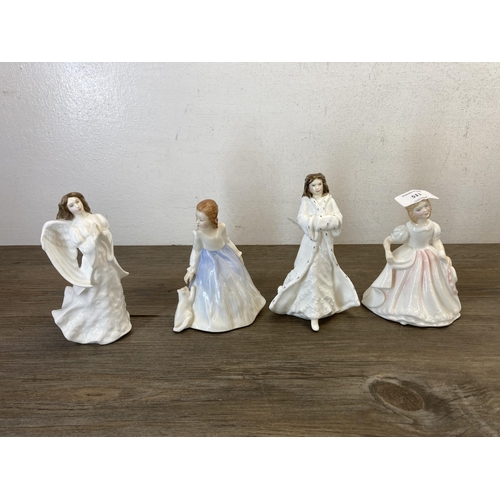 511 - Eight ceramic Lady figurines to include Royal Doulton Amanda HN2996, Coalport Crystal, Royal Doulton... 