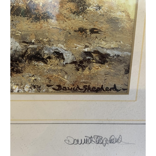 285 - Two pencil signed David Shephard safari animal prints with personal signatures by artist to reverse,... 