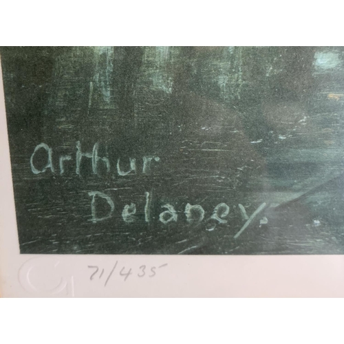 292 - A 20th century Arthur Delaney framed pencil signed limited edition print 71/435 with blind mark to l... 