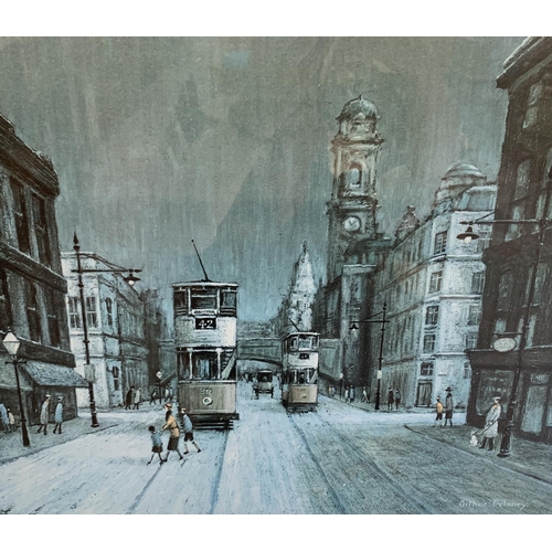 293 - A 20th century Arthur Delaney pencil signed limited edition print 169/450 of a Manchester street sce... 