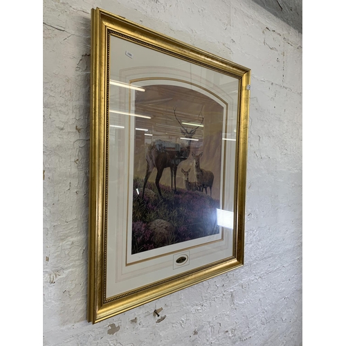 313 - A modern gilt framed John Silver pencil signed limited edition print 81/600 titled 'Highland Majesty... 