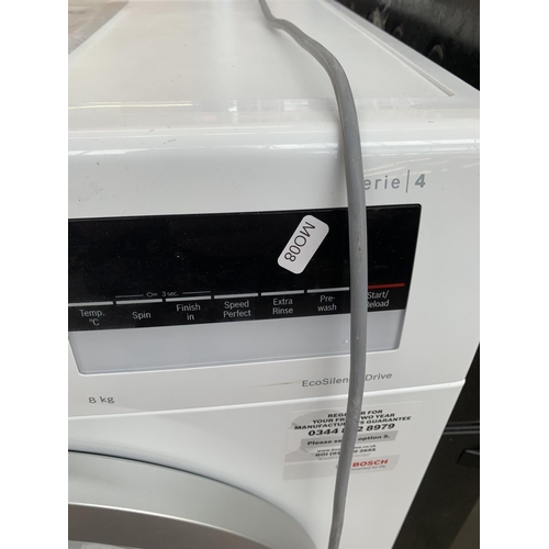 958 - A Bosch Series 4 8kg EcoSilence Drive 60cm washing machine with instruction manual