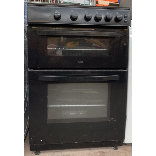 959 - A Logik two oven, four burner hob 60cm freestanding gas cooker