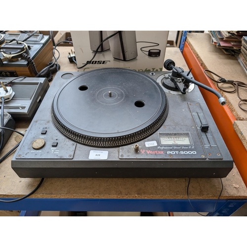 A Vestax PDT-5000 professional direct drive DJ turntable for