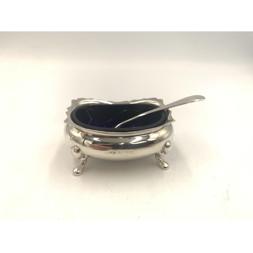 2136 - An Adie Brothers Ltd hallmarked Birmingham silver five piece condiment set comprising one mustard po... 