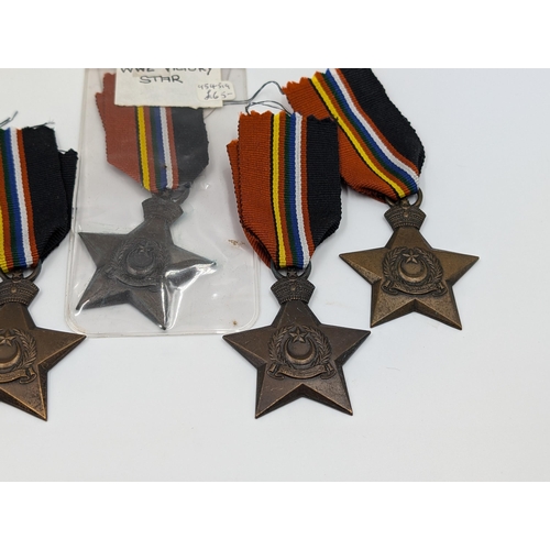 2153 - Eight WWII Bahawalpur Victory Star military medals