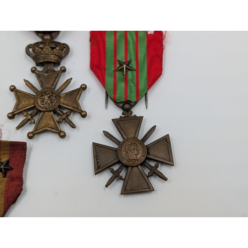 2155 - Five Croix de Guerre military medals, four French and one Belgian