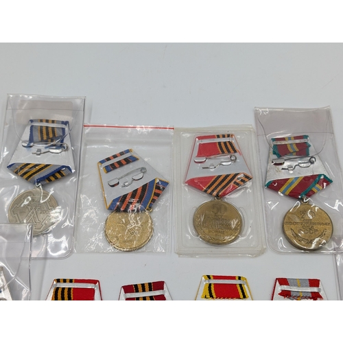 2166 - Ten Russian military medals to include 100 year Anniversary of the Soviet Marshall George Zhukov etc... 