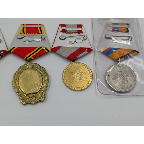 2166 - Ten Russian military medals to include 100 year Anniversary of the Soviet Marshall George Zhukov etc... 