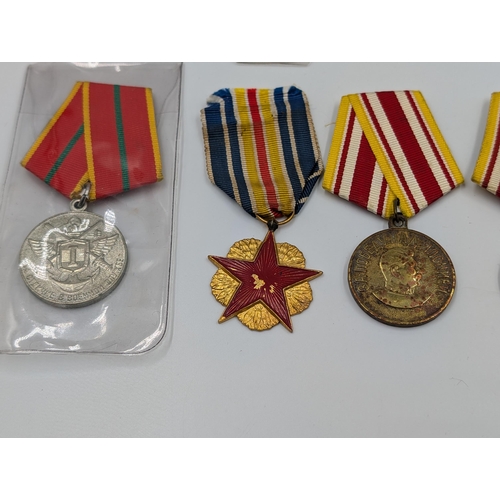 2167 - Ten Russian military medals to include 100 year Anniversary of the Soviet Marshall George Zhukov etc... 