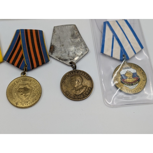 2167 - Ten Russian military medals to include 100 year Anniversary of the Soviet Marshall George Zhukov etc... 