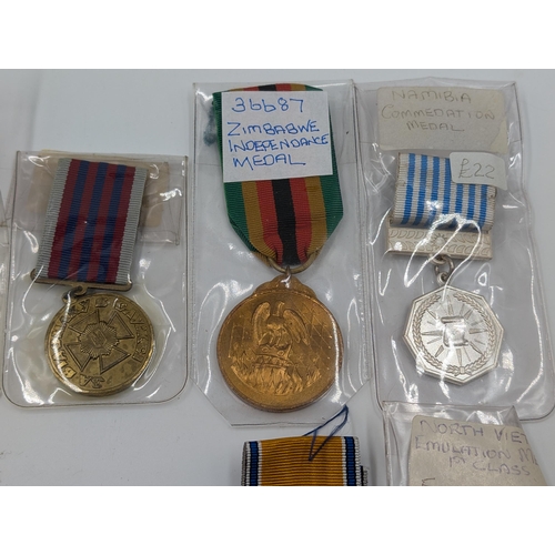 2172 - Ten military medals to include India Sangram, Zimbabwe Independence, Namibia Commendation etc.