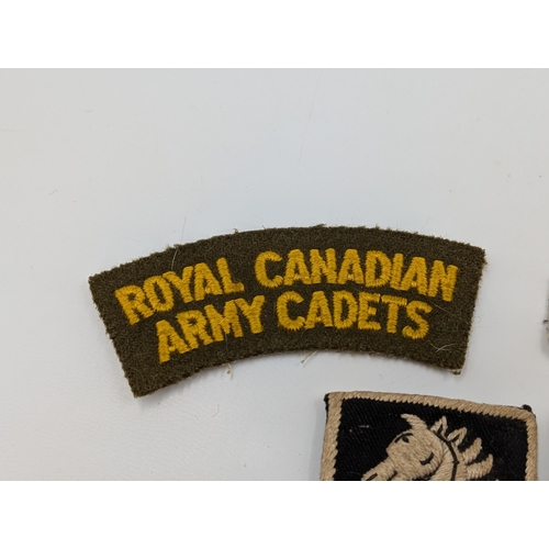 2176 - Ten embroidered military cloth patches to include Royal Canadian Army Cadets, 4th Queen's T, Lincoln... 