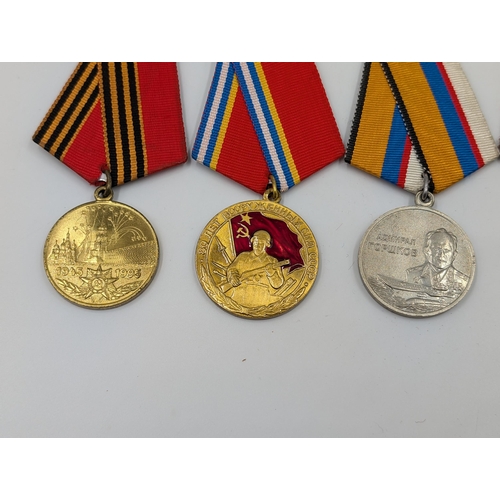 2208 - Ten Russian military medals to include 50 years of Victory, Umalatova Jubilee etc.