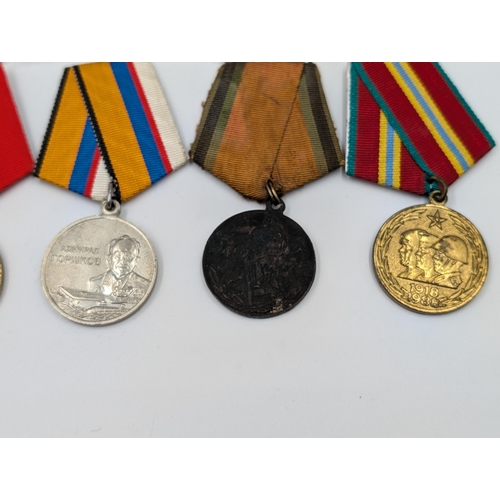 2208 - Ten Russian military medals to include 50 years of Victory, Umalatova Jubilee etc.