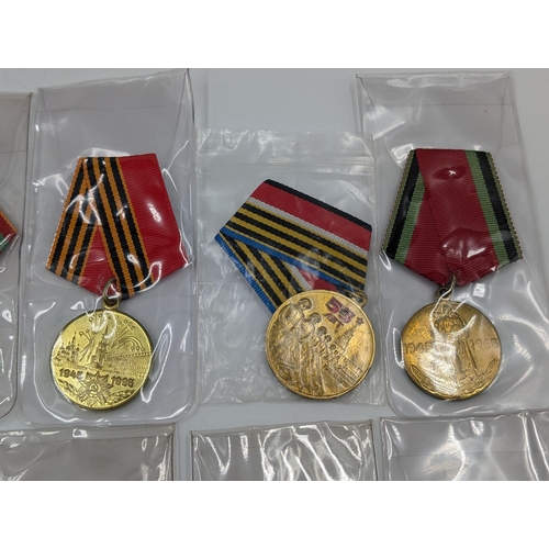 2209 - Ten Russian military medals to include 70 years of armed forces, 20th Anniversary of Victory etc.