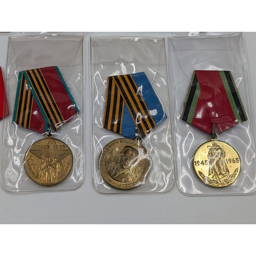 2209 - Ten Russian military medals to include 70 years of armed forces, 20th Anniversary of Victory etc.