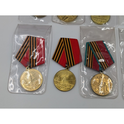 2209 - Ten Russian military medals to include 70 years of armed forces, 20th Anniversary of Victory etc.