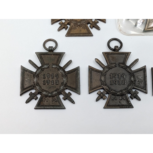 2216 - Five WWI German Hindenburg Cross military medals