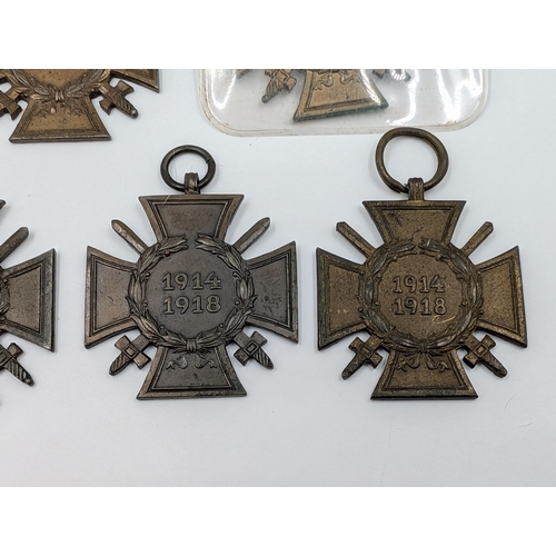 2216 - Five WWI German Hindenburg Cross military medals