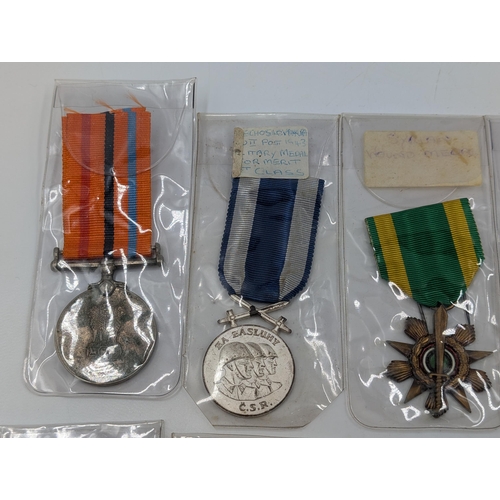 2221 - Ten military medals to include Nigerian Service to the Nation, Czechoslovakian Anti Fascist Veterans... 