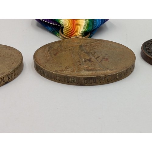 2225 - Four WWI medals presented to J. J. H. Cloete Carnavon KDO