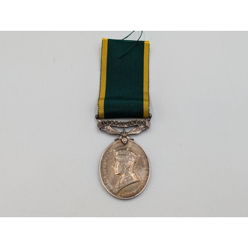 2226 - A WWII British Territorial Efficiency Medal presented to Lt. S. H. King R.A.