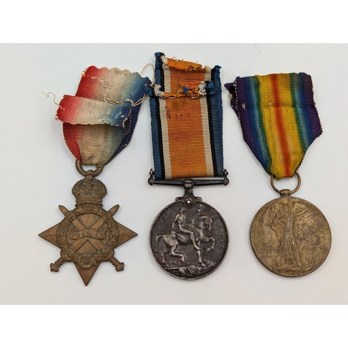 2229 - Three WWI British medals presented to 11230 Pte. J. Willcox Rif. Brig.