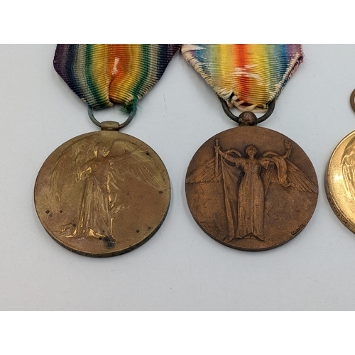 2230 - Three WWI medals, one French Victory and two British Victory presented to 235096 Spr. T. J. Lashbroo... 