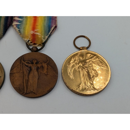 2230 - Three WWI medals, one French Victory and two British Victory presented to 235096 Spr. T. J. Lashbroo... 