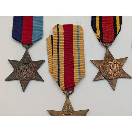 2231 - Five WWI medals, three The 1939 - 1945 Star, one The Burma Star and one The Africa Star presented to... 