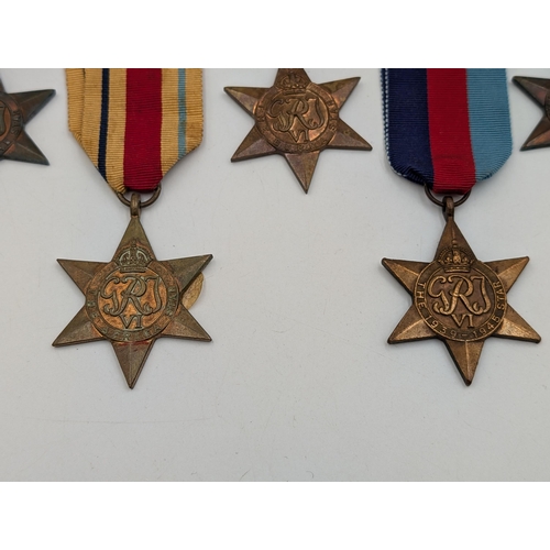 2231 - Five WWI medals, three The 1939 - 1945 Star, one The Burma Star and one The Africa Star presented to... 