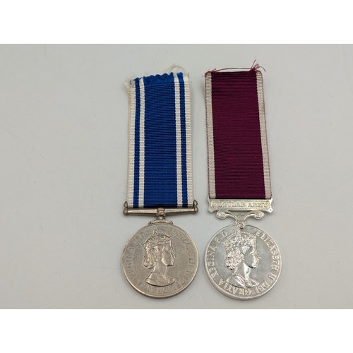 2234 - Two Queen Elizabeth II British medals, one For Long Service and Good Conduct and one Police Long Ser... 