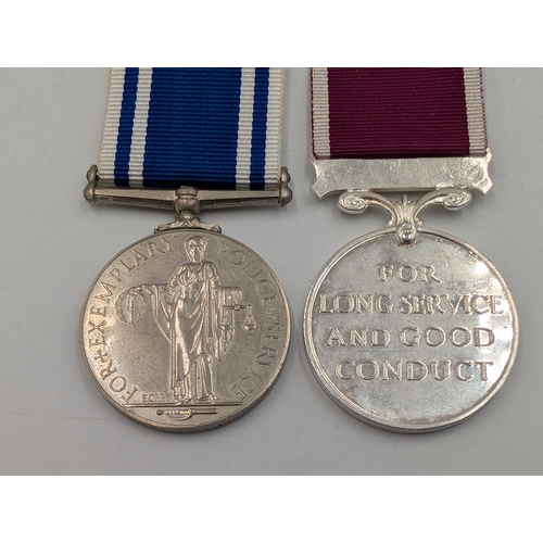 2234 - Two Queen Elizabeth II British medals, one For Long Service and Good Conduct and one Police Long Ser... 