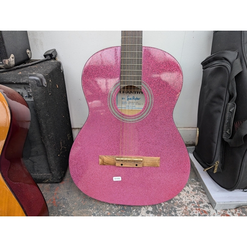 918 - Two acoustic guitars, one Hohner MC-05 full size nylon strung classical and one Chantry SGS-WSAG1-PS... 