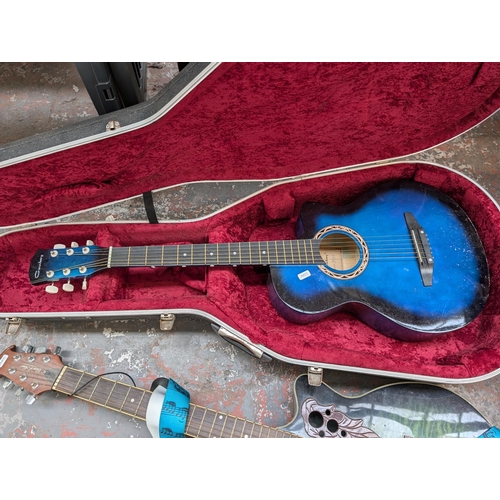 920 - Three items, one Gear 4 Music Ovation style electro-acoustic steel-strung guitar, one Cowboy steel-s... 