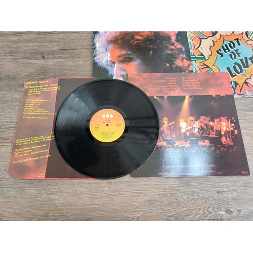 895 - Six Bob Dylan LP vinyl records, 'Street Legal', 'Desire', 'Hard rain', 'Saved', 'At Bukokan' (with i... 