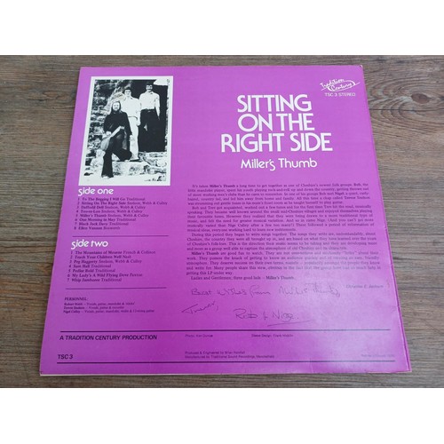 897 - Two vinyl folk LPs of Miller's Thumb 'Sitting on the Right Side' (Tradition Century TSC3), one signe... 