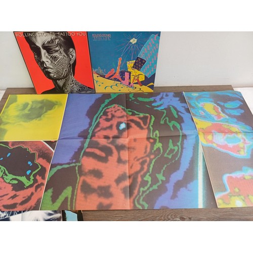 899 - Seven The Rolling Stones LP vinyl records, 'Tattoo You', 'Still Life', 'Emotional Rescue' (with inse... 