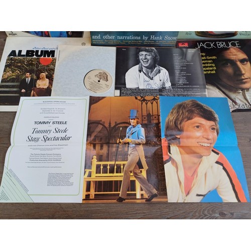 901 - A collection of vinyl records to include Rough Night In Jericho, Yves Montand, Michael Fennelly, Jap... 