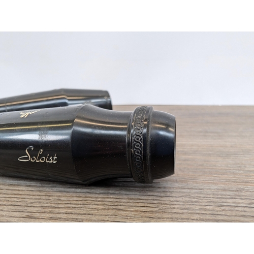 911 - Two Selmer tenor saxophone mouthpieces, one S90 170 and one Soloist C★★