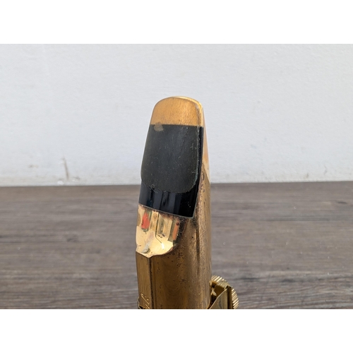 913 - Two tenor saxophone mouthpieces with ligatures, one boxed Otto Link 'Super Tone Master bell metal 7★... 