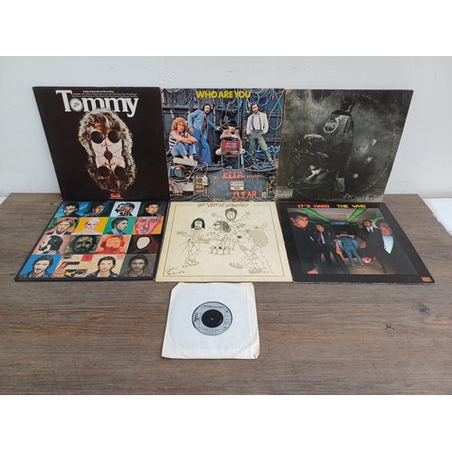 900 - Seven The Who and related vinyl records, 'Quadrophenia' 2LP, 'Tommy' 2LP, 'Face Dances' LP (with ins... 