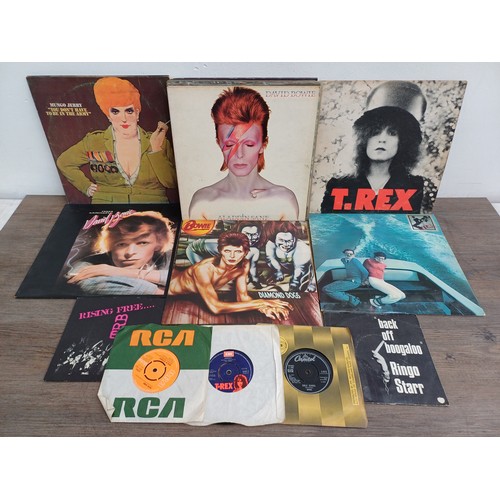 903 - A collection of vinyl records to include T.Rex, David Bowie, Sparks, Tom Robinson Band, Mungo Jerry,... 