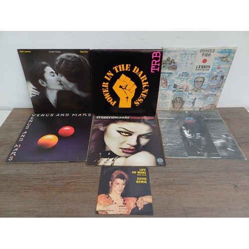 903 - A collection of vinyl records to include T.Rex, David Bowie, Sparks, Tom Robinson Band, Mungo Jerry,... 