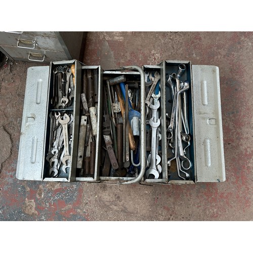 1040 - Three items, two Bisley steel office drawers containing a large selection of hand tools and one Conc... 